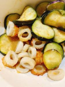 なすとちくわの酢みそあえ