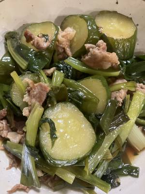 緑野菜の蒸し焼き