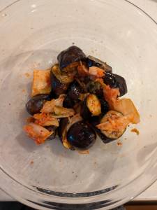 なすとキムチのあえ物