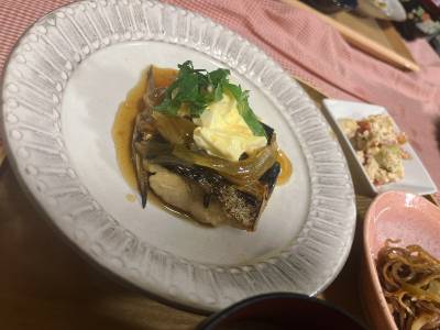 揚げさつまいもと根菜の甘酢あん