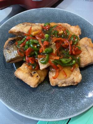 秋さけのピーマンあんかけ