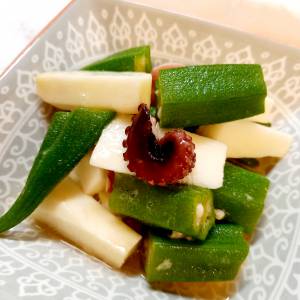 オクラと長芋のいまどき酢の物