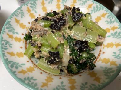 小松菜とツナのチーズサラダ