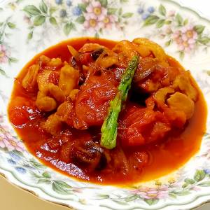 鶏肉となすのトマト煮