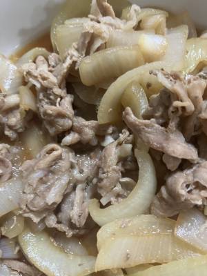 豚肉のレンジ甘辛煮