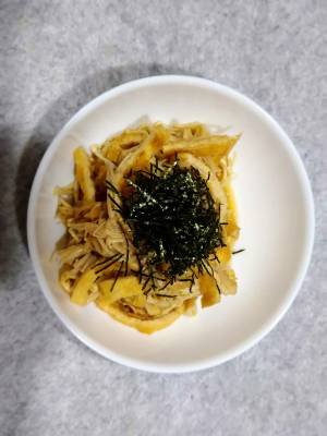 えのきだけと油揚げのわさび酢