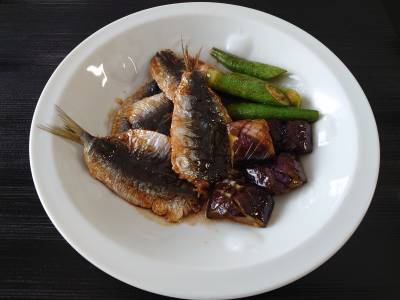 いわしのにんにく照り焼き