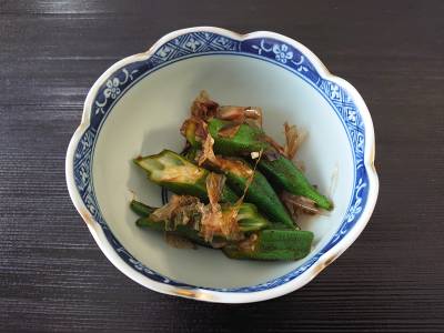 オクラのおかかあえ