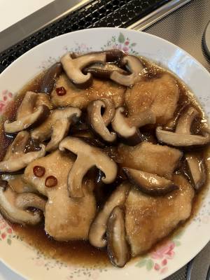 鶏としいたけの南蛮煮