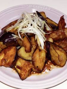 なすと豚バラのポン酢炒め