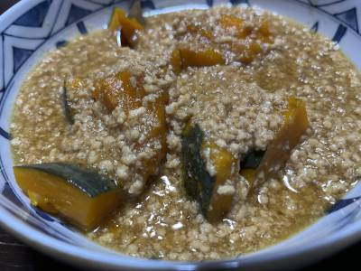 かぼちゃのそぼろ煮