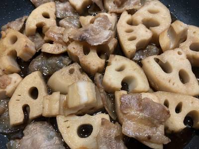 豚肉とれんこんの炒め煮