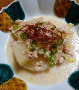 大根のミルクそぼろ煮