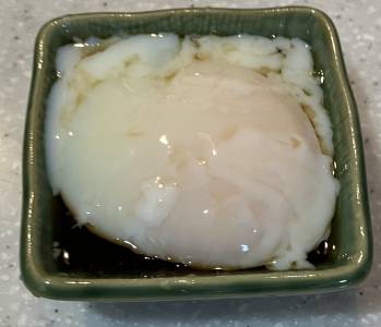 温泉卵のだしじょうゆがけ