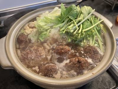 白菜とげんこつだんごの煮込み