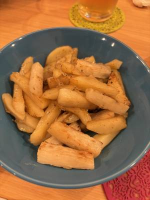 長芋とじゃこのバターじょうゆ炒め