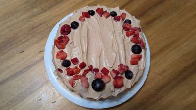 チョコレートクリームのクリスマスケーキ