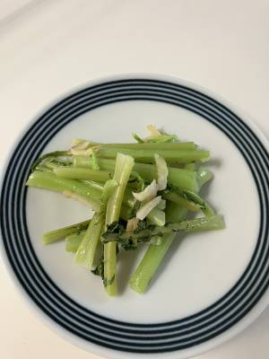 小松菜の塩炒め