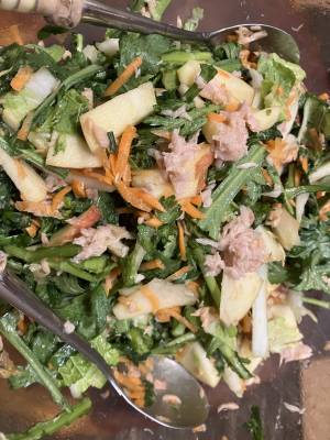 春菊とりんごのツナサラダ