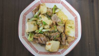豚と豆腐のねぎみそ炒め