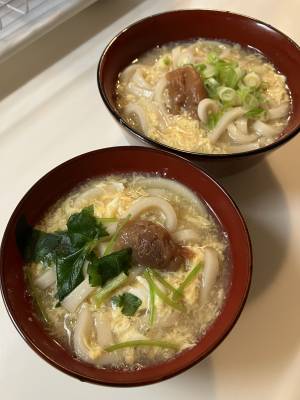 梅のせ卵とじうどん