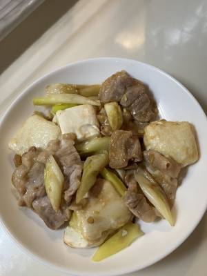 豚と豆腐のねぎみそ炒め