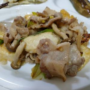 豚と豆腐のねぎみそ炒め