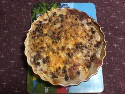 牛ひき肉とじゃがいもの重ね焼き