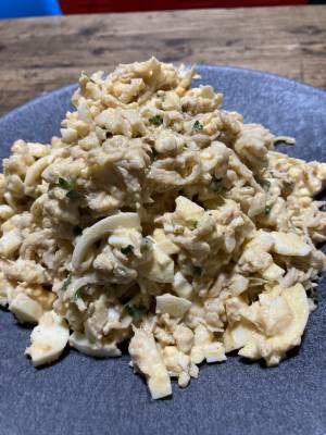 切干大根の卵たっぷりサラダ