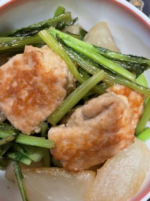 かぶとフワフワ肉だんごの煮物