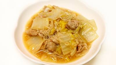 白菜と豚肉のとろみ煮