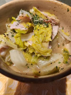 白菜の洋風フライパン蒸し