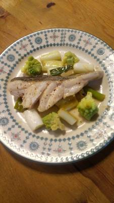 焼きねぎとたらのレモンバターじょうゆ