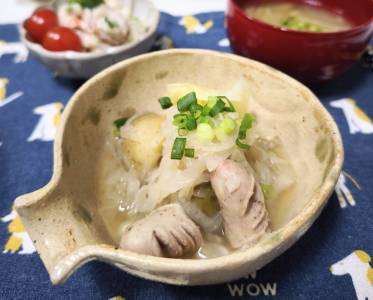 切り干し大根とソーセージのスープ煮