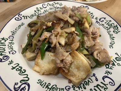 豚と豆腐のねぎみそ炒め