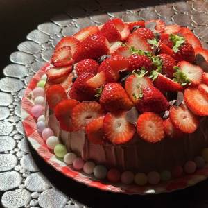 チョコレートクリームのクリスマスケーキ