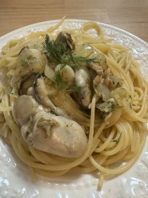 かきのオイル漬けスパゲッティ