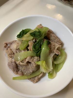 豚肉とチンゲンサイの和風蒸し煮