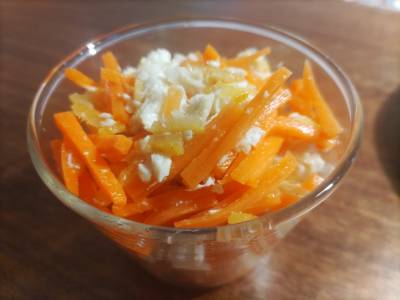 ささ身とにんじんのマーマレードサラダ