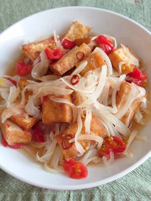 厚揚げのフライパン一発南蛮漬け