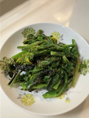 菜の花の蒸し焼き