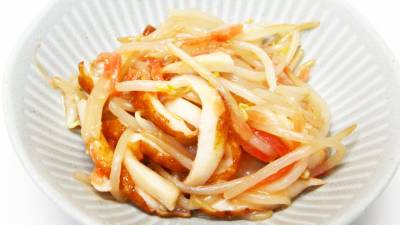 もやしと紅しょうがの炒め物