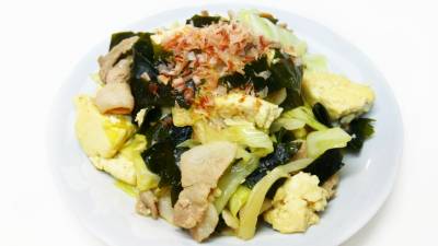 豚わかめチャンプルー