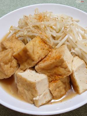 もやしと厚揚げの煮物