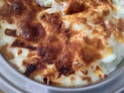 ゆで卵のポテトグラタン