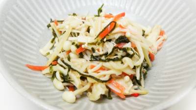 減塩 えのきだけと紅しょうがのいため物