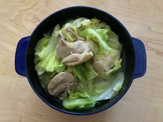 キャベツと鶏肉の水炊き