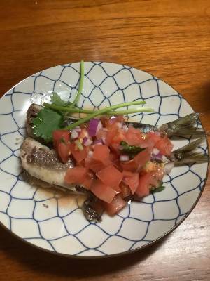 いわしの塩焼き フレッシュサルサ