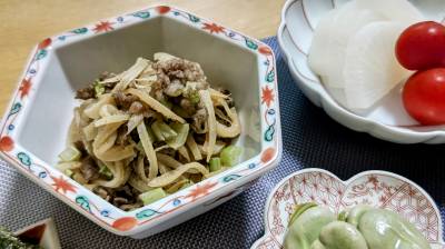 大根と牛肉のきんぴら