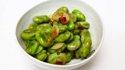 一寸豆のピリ辛焼き